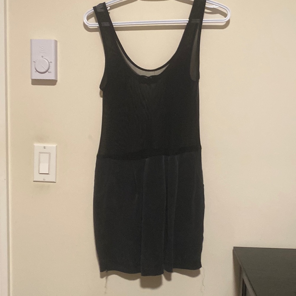 Boutique Black cocktail mesh silk dress